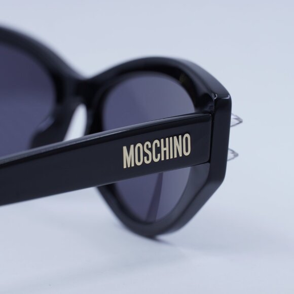 Moschino MOS109/S 0807 IR Sunglasses Black Cat Eye Frame, Grey Lenses main image 5